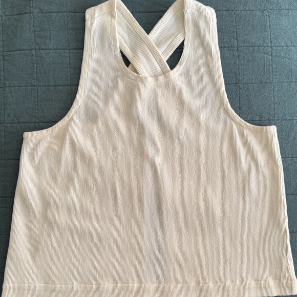 Madewell Tops - Madewell Ottoman Jacquard Cross-Back Tank Top Size XL